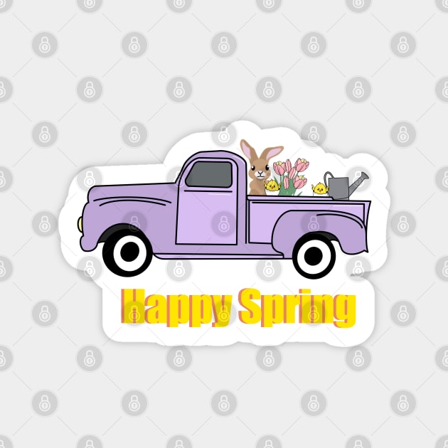 Spring flowers truck Sticker by morgananjos